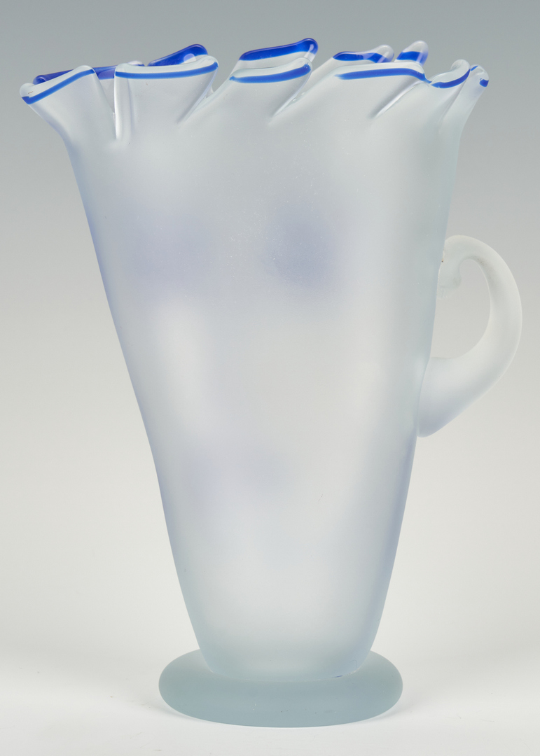 Lot 397: Richard Jolley Art Glass Vase or Pitcher w/ Face