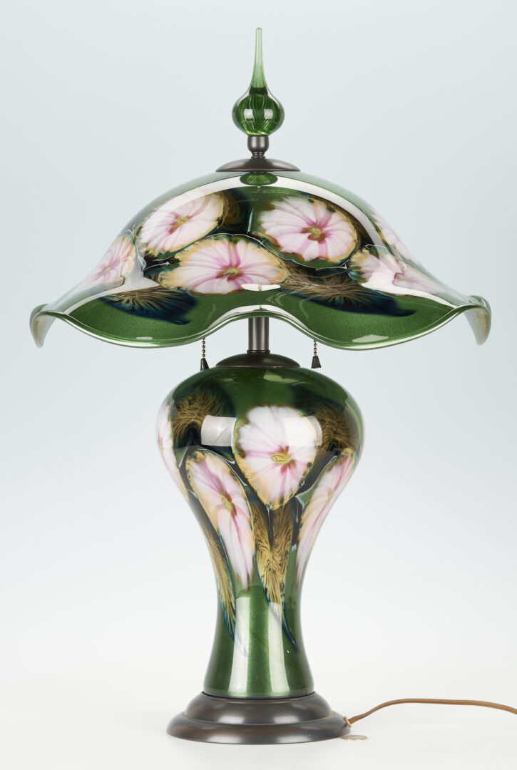 Lot 410: Charles Lotton Art Glass Flora Lamp