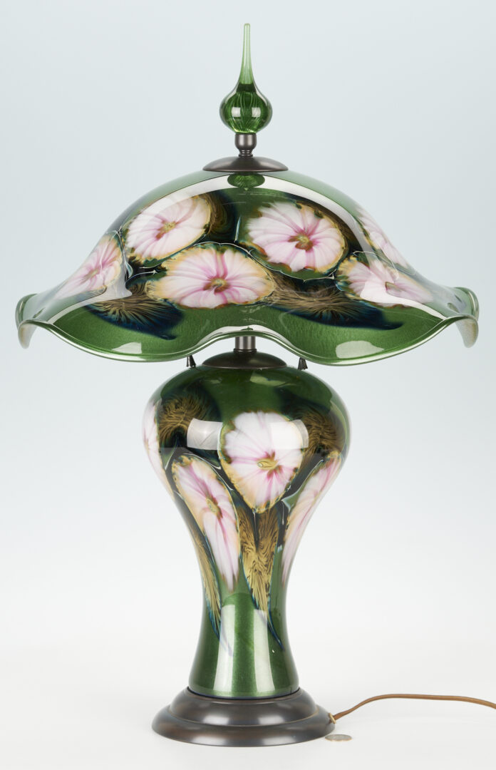 Lot 410: Charles Lotton Art Glass Flora Lamp