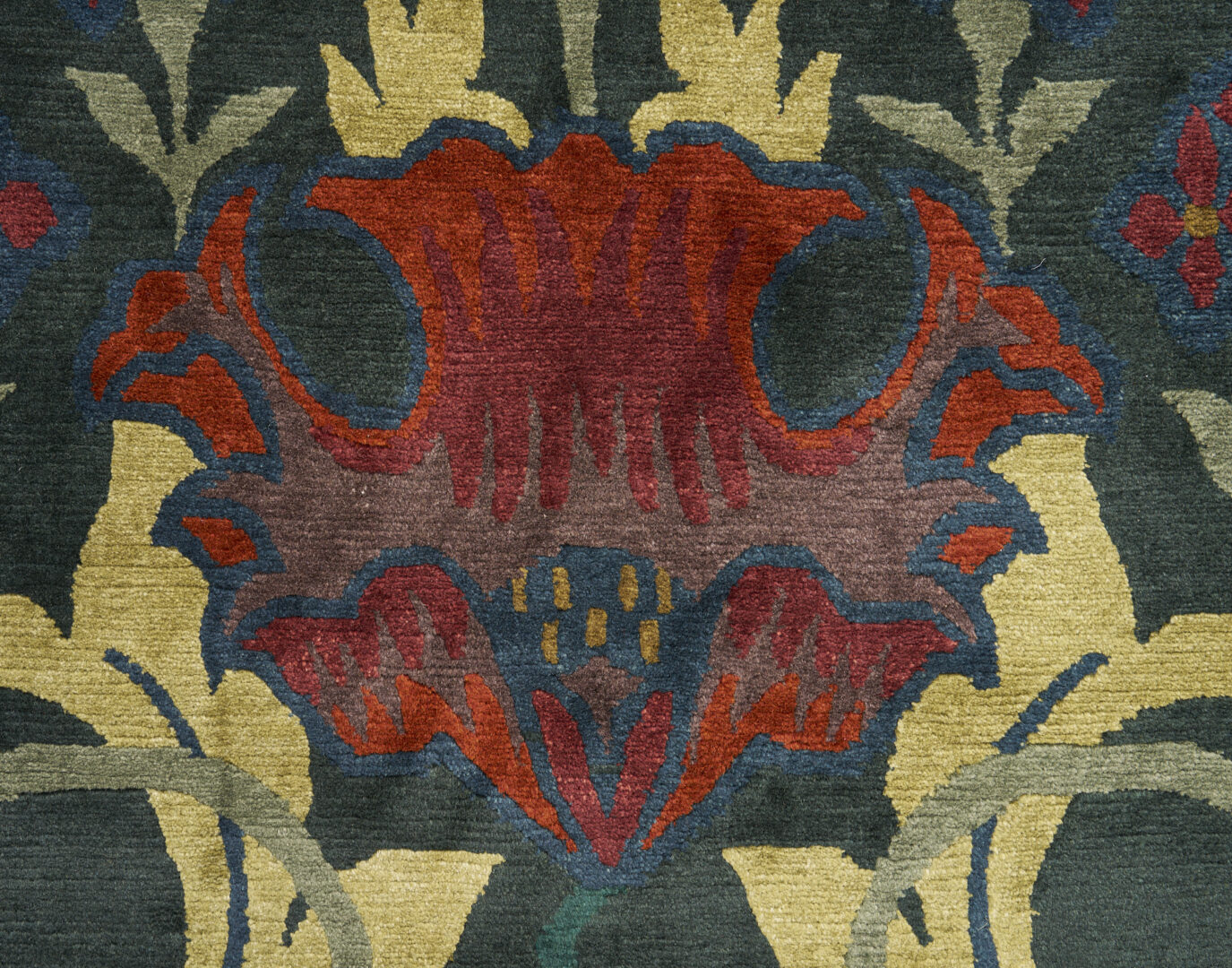 Lot 429: William Morris style "English Garden" rug by Stickley; Approx. 10' x 8'