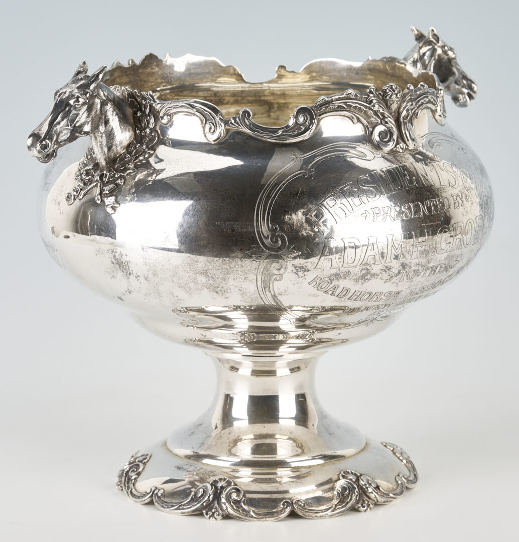 Lot 42: Sterling Silver Presidents Cup Horse Racing Trophy, NJ interest