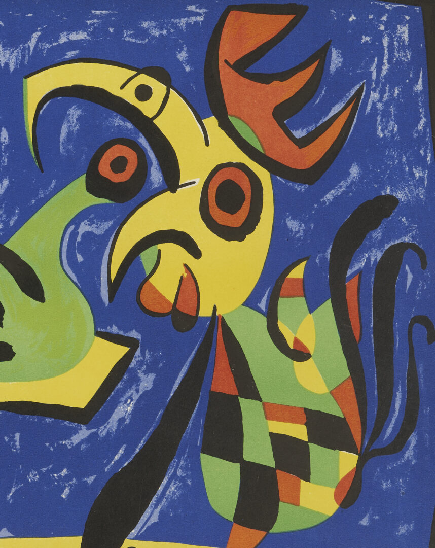 Lot 444: Joan Miro Lithograph, The Dog Barking at Moon, 1952, for Verve