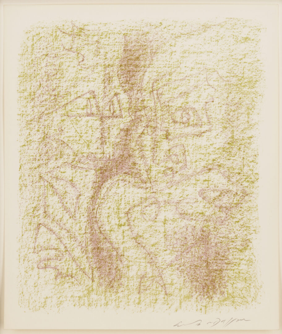 Lot 447: Picasso Lithograph, Le Visage, Daniel-Henry Kahnweiler, 1964, plus Andre Masson Abstract Litho