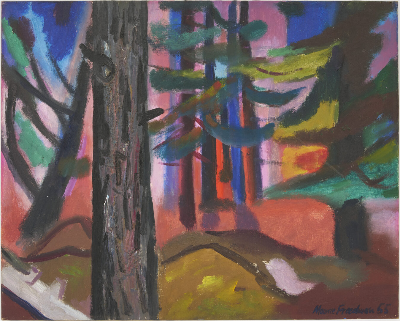 Lot 452: Maurice Freedman Oil Painting, Pine Forest
