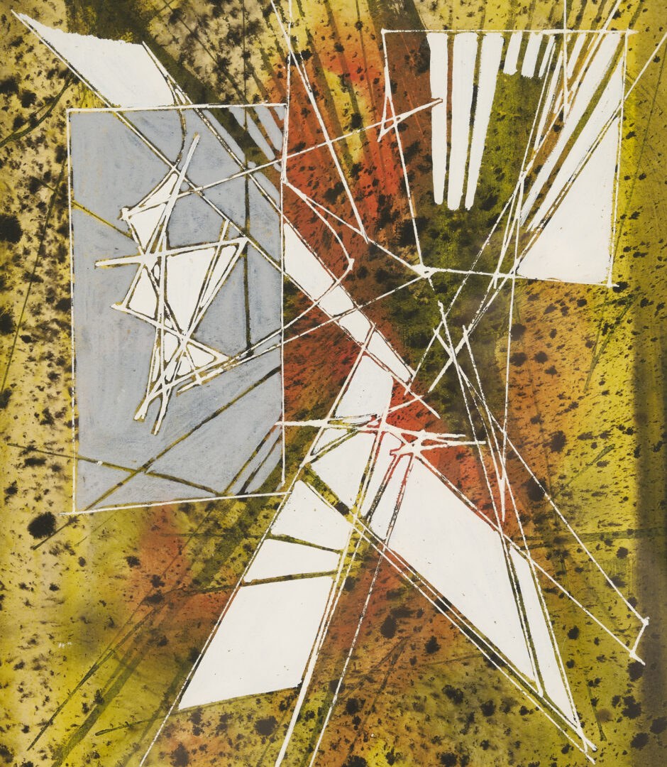 Lot 457: Jimmy Ernst Painting, Mineral 1