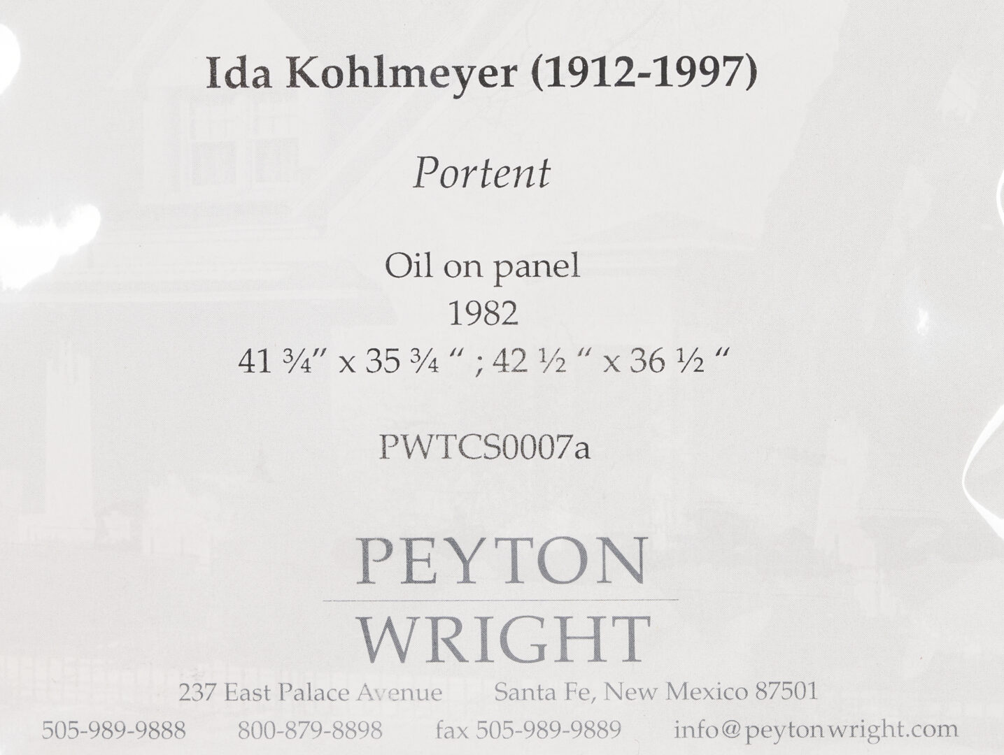 Lot 467: Ida Kohlmeyer Abstract Oil on Board Painting