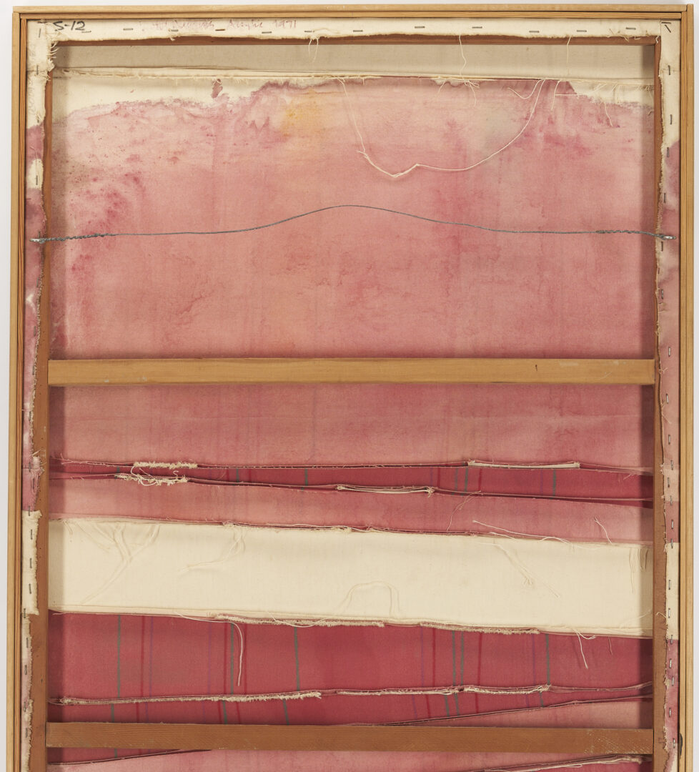 Lot 472: Victor Huggins Acrylic on Canvas Painting, Untitled, 1971