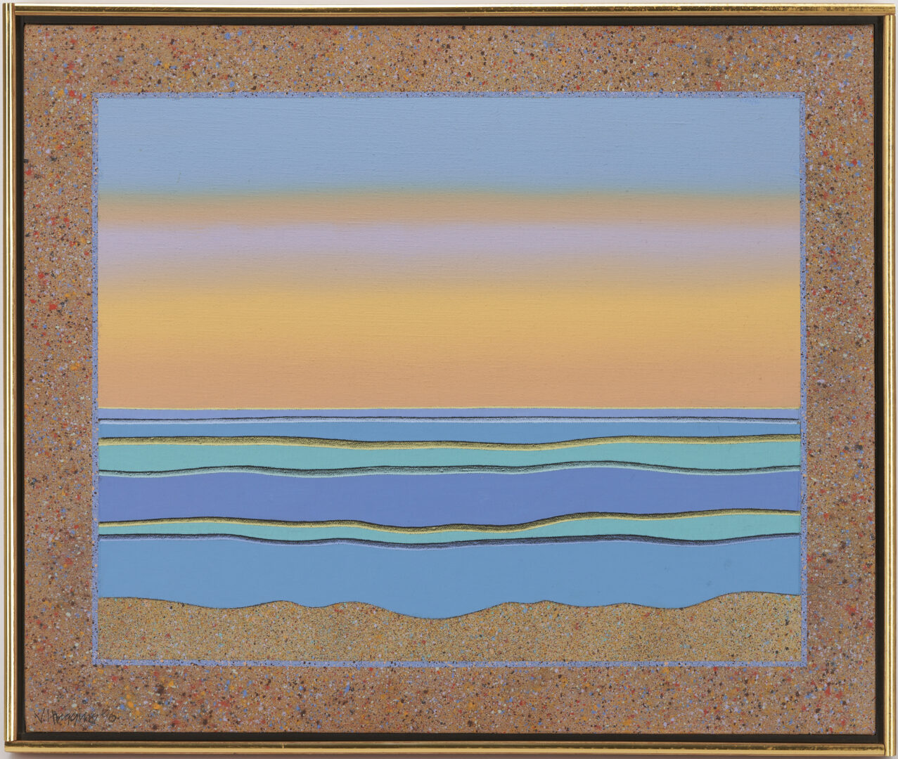 Lot 473: Victor Huggins Acrylic on Canvas Seascape Painting, Cape Hatteras