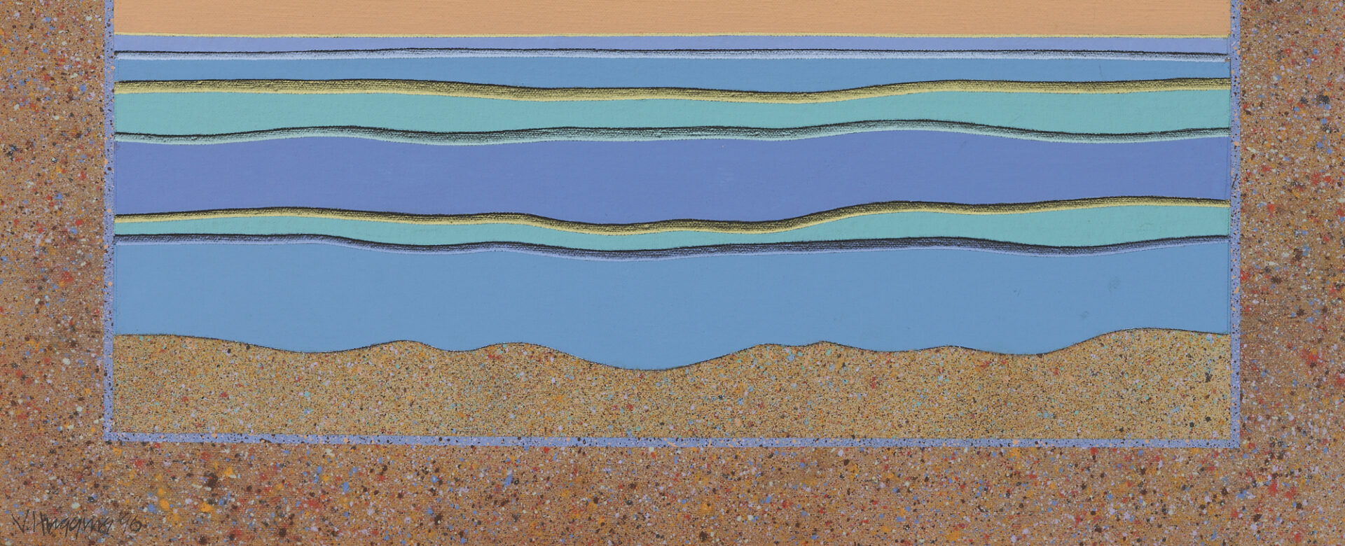 Lot 473: Victor Huggins Acrylic on Canvas Seascape Painting, Cape Hatteras