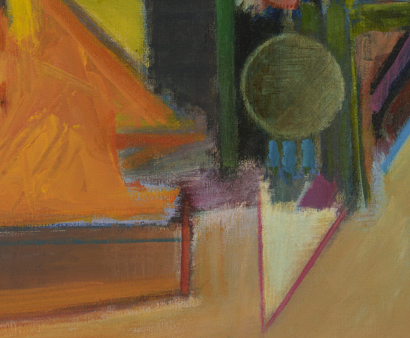 Lot 477: Walter Hollis Stevens Abstract Acrylic Painting, Open Windows