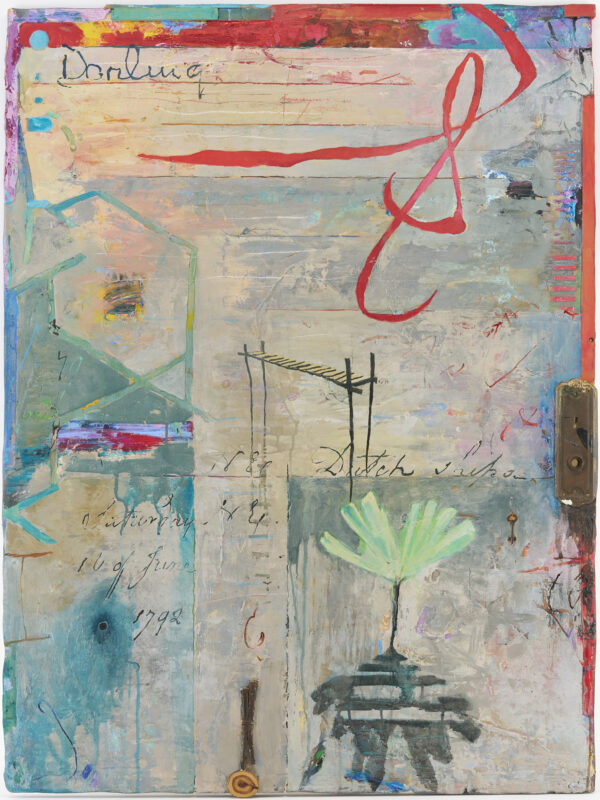 Lot 478: Andrew Saftel Abstract Collage, "Dear Friend"