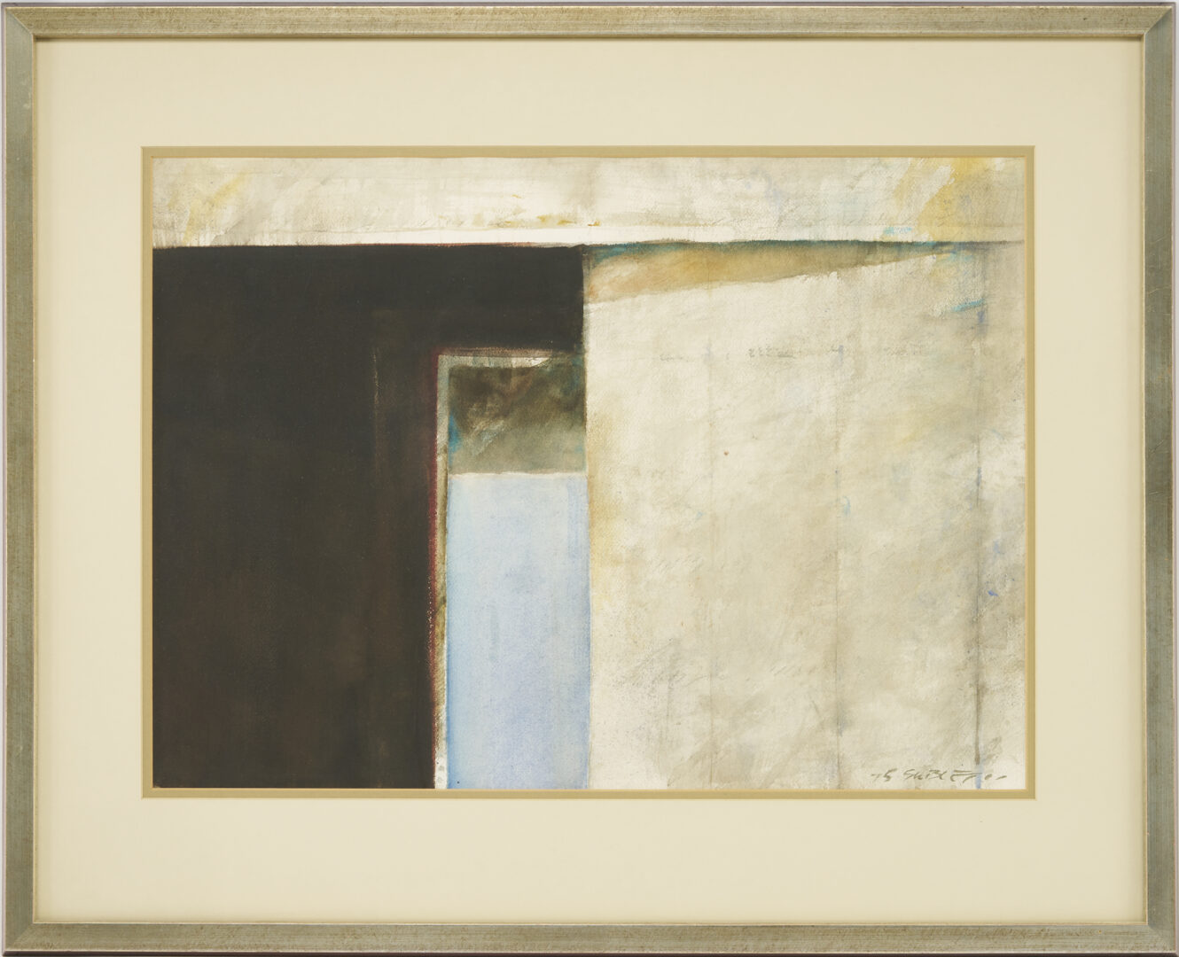 Lot 480: Carl Sublett W/C Abstract Painting, "Inside Out"