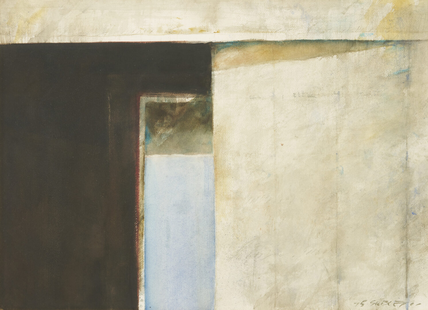 Lot 480: Carl Sublett W/C Abstract Painting, "Inside Out"