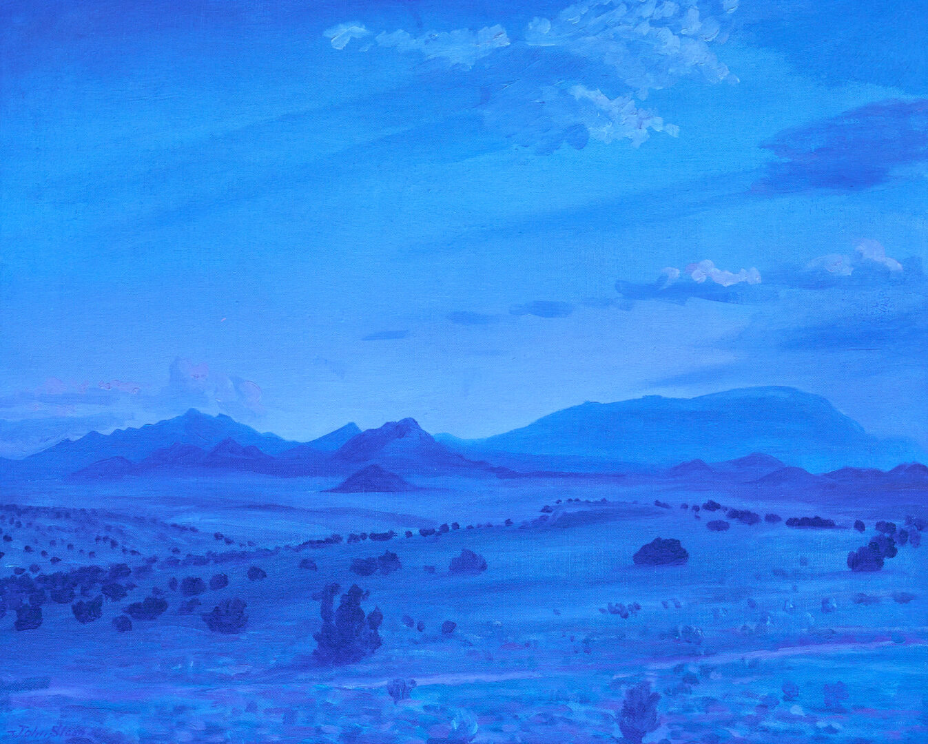 Lot 482: John Sloan Oil on Canvas, Taos Landscape