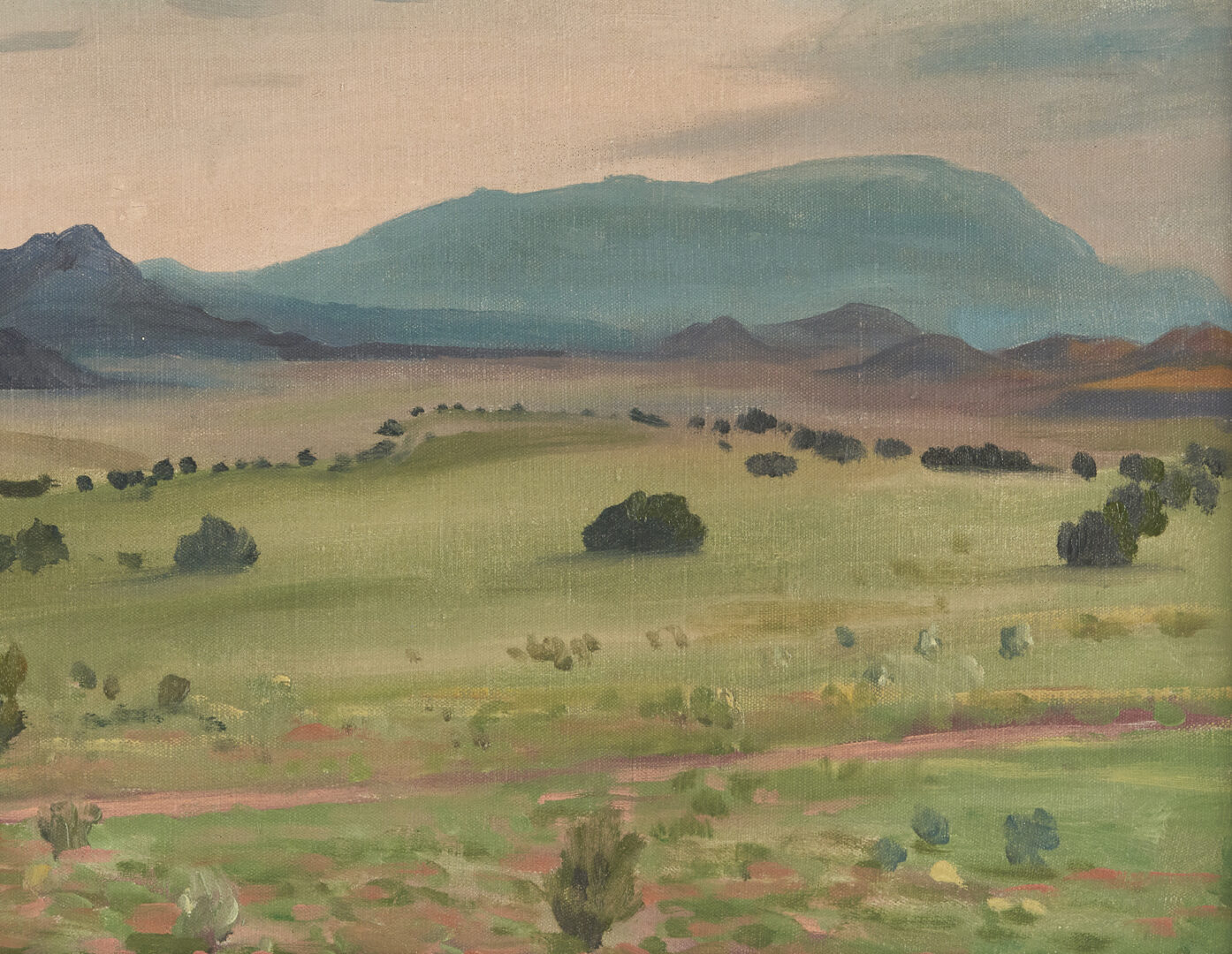 Lot 482: John Sloan Oil on Canvas, Taos Landscape