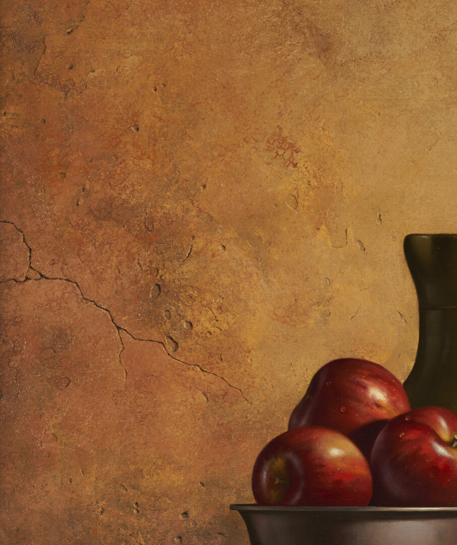 Lot 486: Loran Speck Oil Still Life with Apples