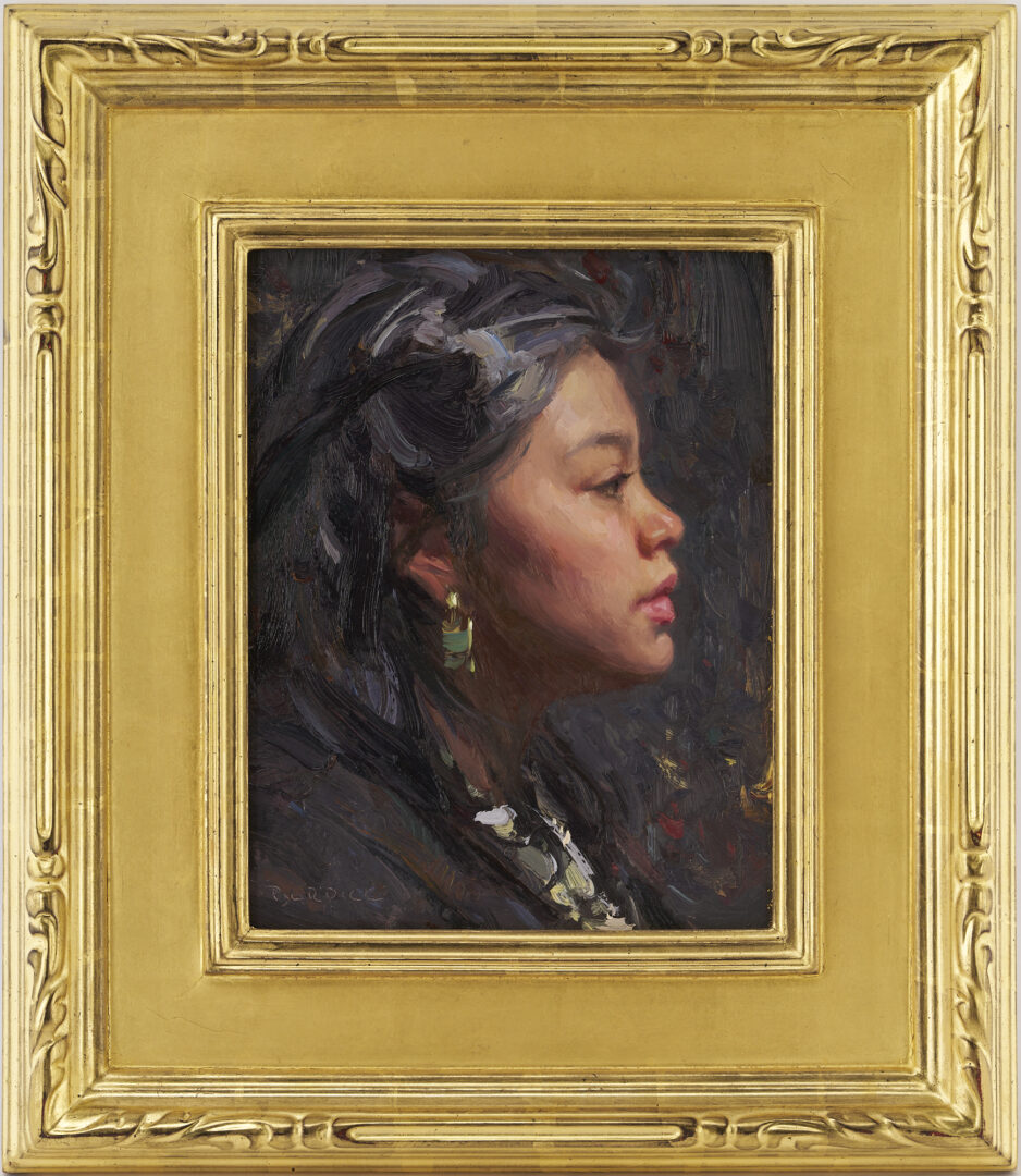 Lot 494: Scott Burdick, O/B Portrait of a Young Woman
