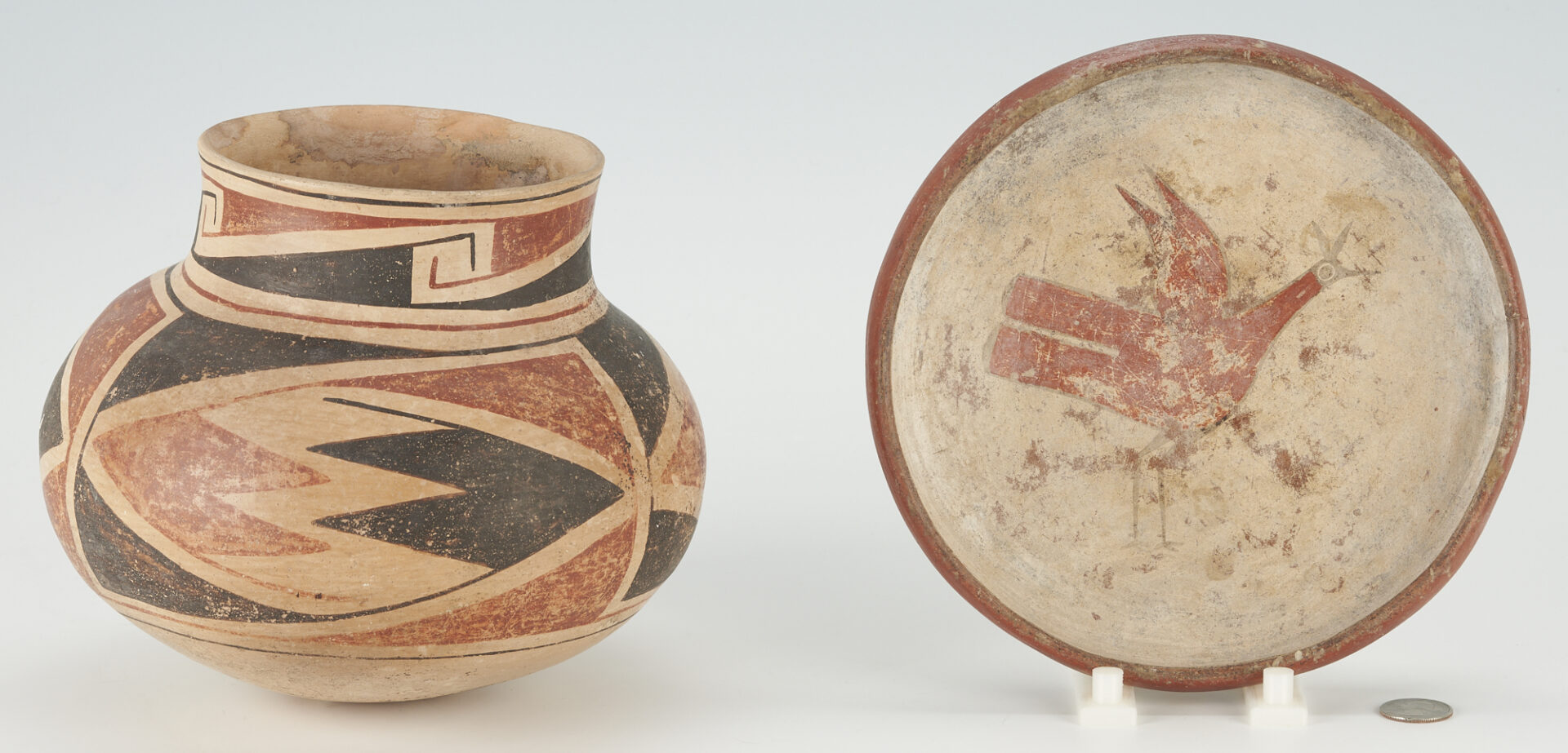 Lot 498: 2 Southwest Native American Pottery Items, Rita Salas