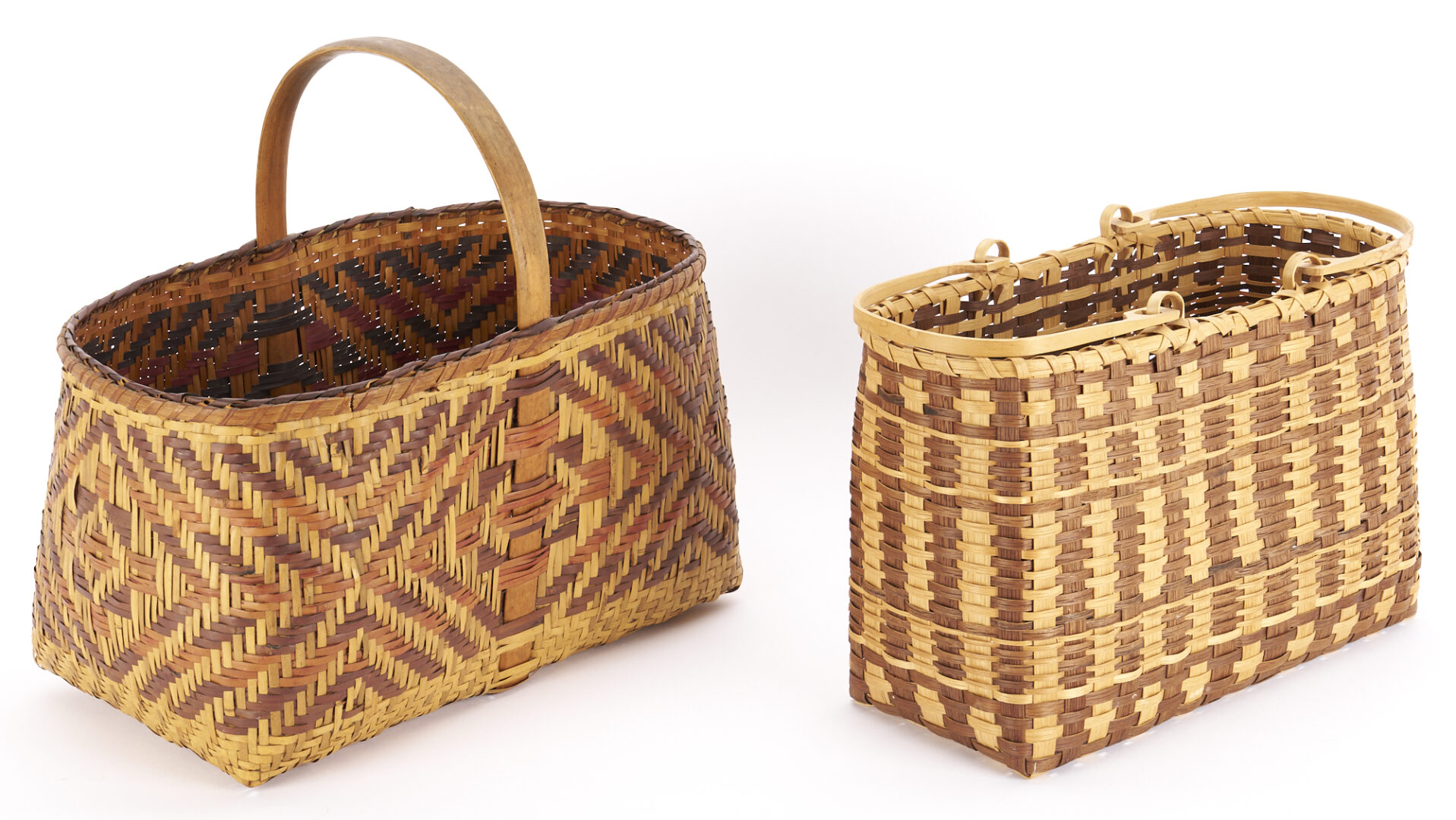 Lot 499: 4 Native American Baskets, Cherokee & Choctaw
