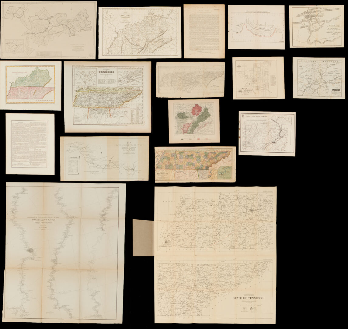 Lot 509: Group of 16 Southern Maps, most Kentucky and Tennessee