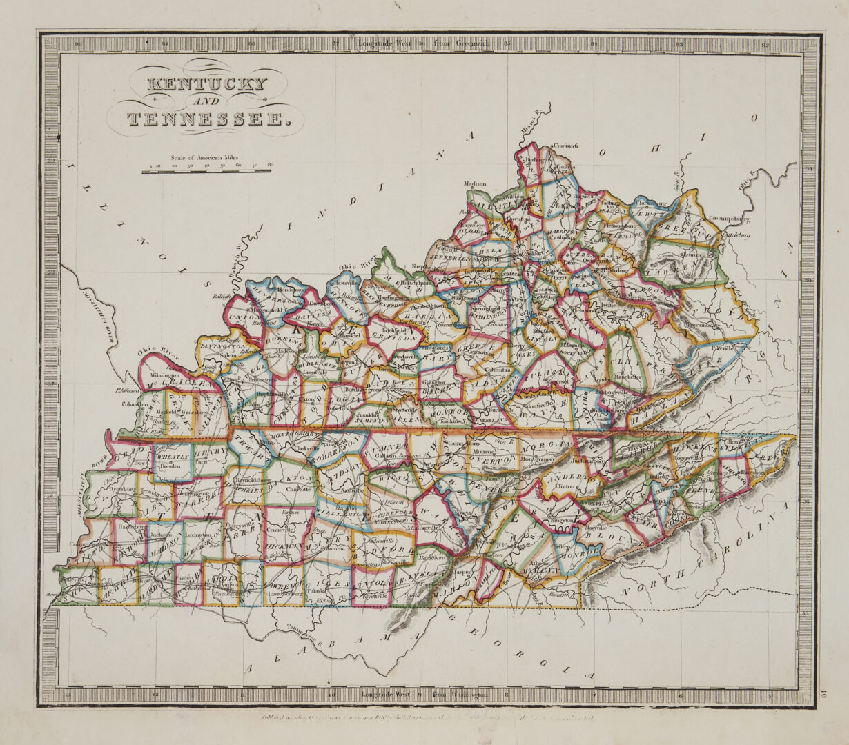 Lot 510: 12 pcs Southern Ephemera incl. TN/KY maps and Georgia 1797 map