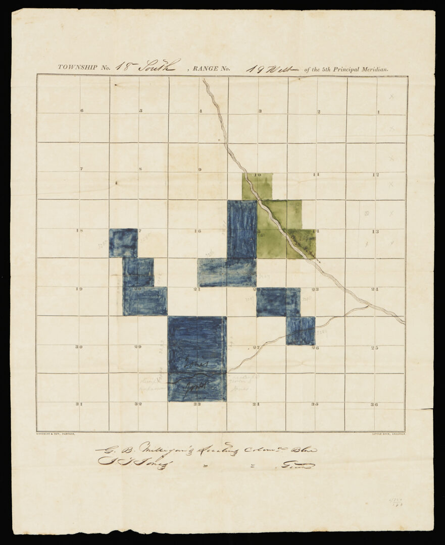 Lot 511: Carey A. Harris archive incl. 2 Arkansas maps c. 1835-40