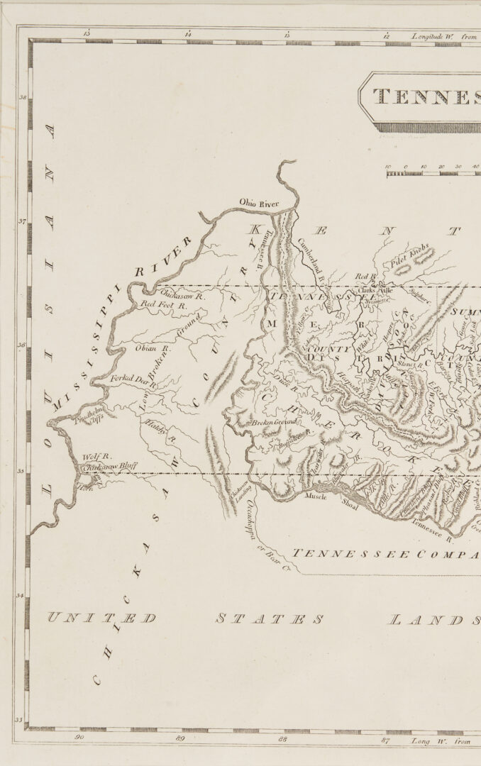 Lot 512: 2 TN & KY Maps incl. Samuel Lewis, 1804