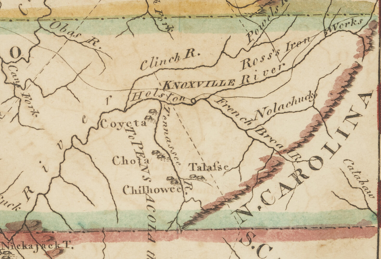 Lot 513: Joseph Scott 1795 Map, Southwest Territory inc. TN Mero District