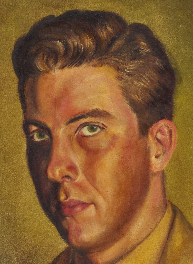 Lot 518: Portrait of WWII Soldier of P. G. Navarro, Attrib. Edward Hurst