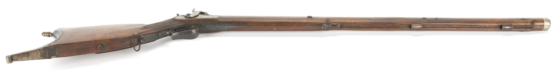 Lot 520: European Target Percussion Rifle, "M. Furrer" .44 cal; Walter Cline Collection