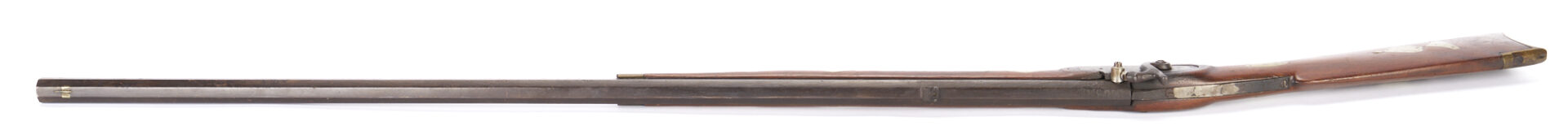 Lot 523: Half Stock Percussion Long Rifle, Marked "W Lamb & Son", North Carolina; Walter Cline Collection