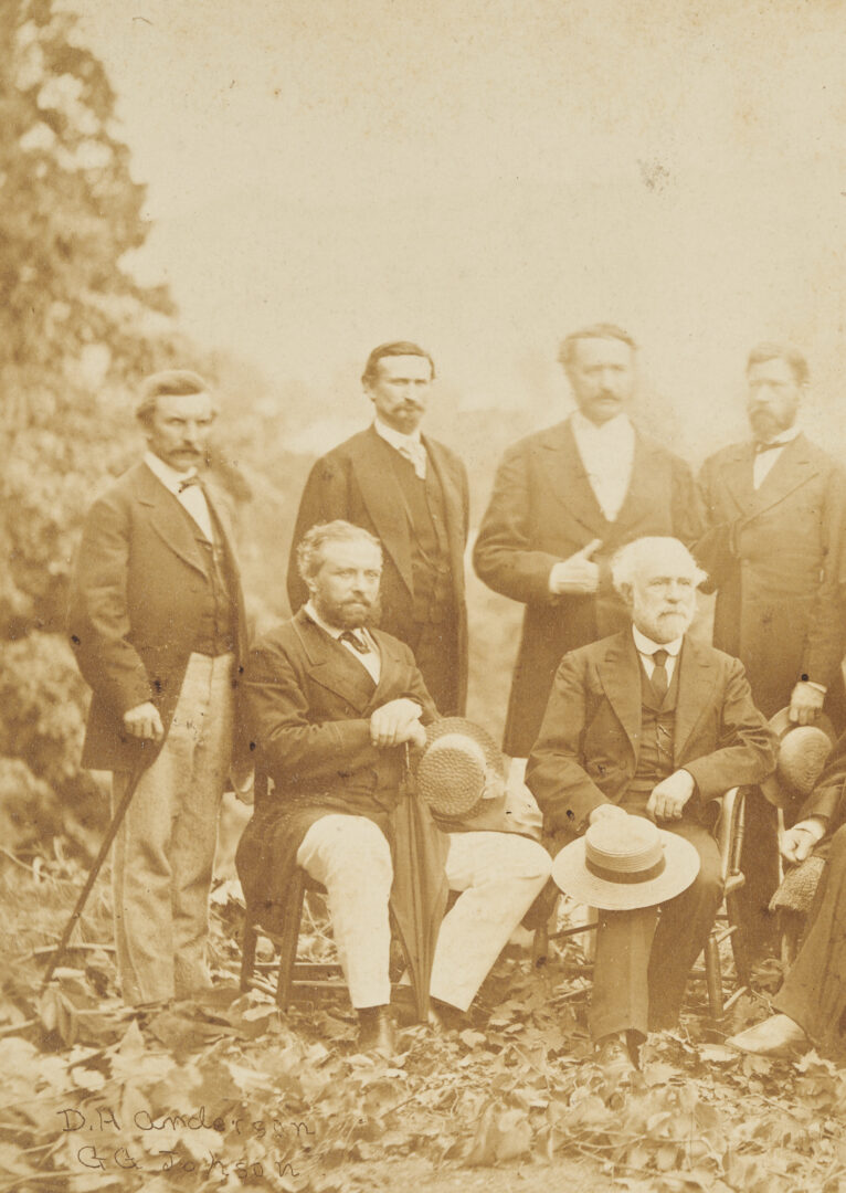 Lot 544: Robert E. Lee With Generals at White Sulphur Springs 1869; Albumen Photograph
