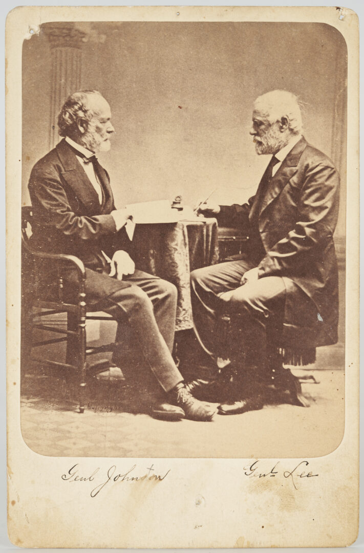 Lot 547: Robert E. Lee & Joseph Johnston Cabinet Card