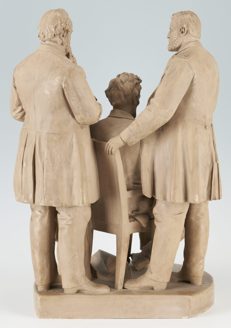 Lot 552: John Rogers Civil War Figural Group, The Council of War