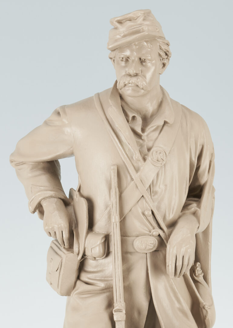 Lot 554: Two John Rogers Civil War Figural Groups: The Wounded Scout, and Wounded to the Rear