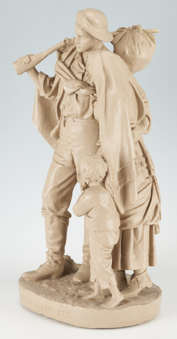 Lot 555: Two John Rogers Civil War Figural Groups: Union Refugees and Taking the Oath