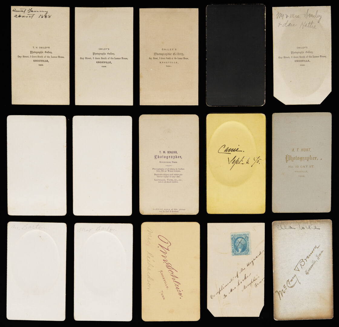 Lot 561: 26 CDVs of 19th C Personalities: Johnson, Webster, Stowe & E. TN