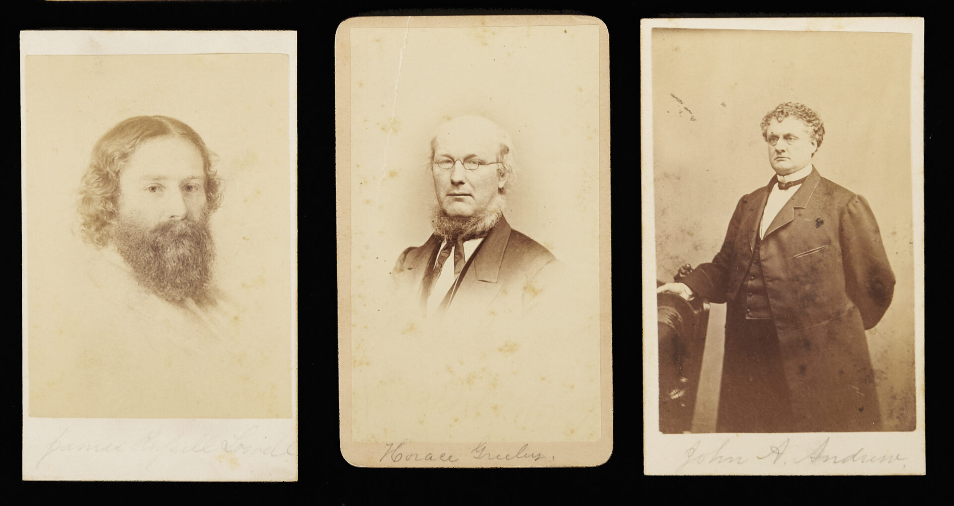 Lot 561: 26 CDVs of 19th C Personalities: Johnson, Webster, Stowe & E. TN