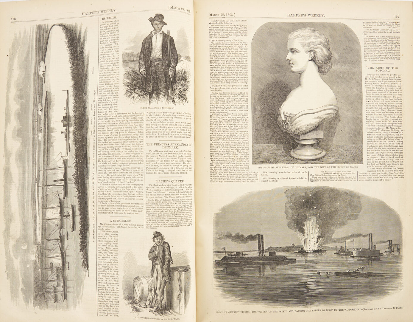 Lot 576: Harper's Weekly Civil War Years – 6 bound Volumes, 1861-1866