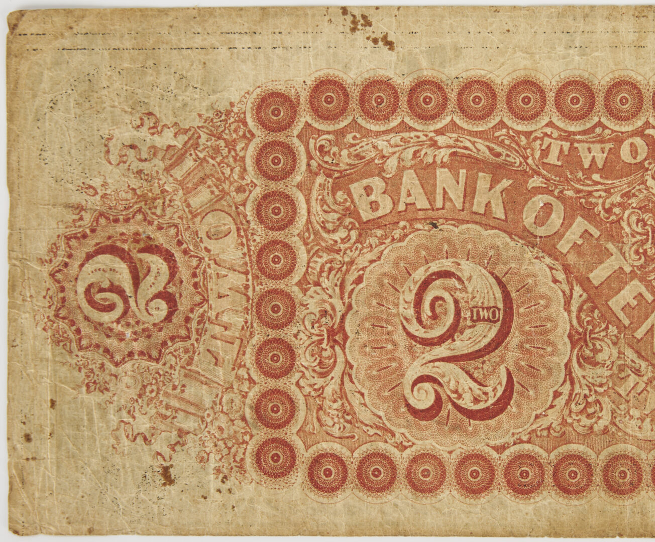 Lot 599: 1861 TN $2 Banknote plus 1855 $10 Memphis Mechanics Bank