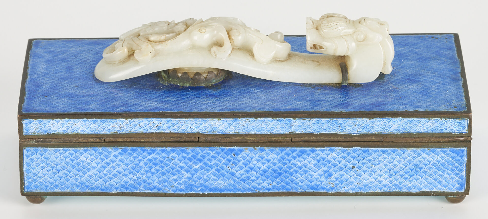 Lot 5: Chinese Jade and Cloisonne Enamel Box