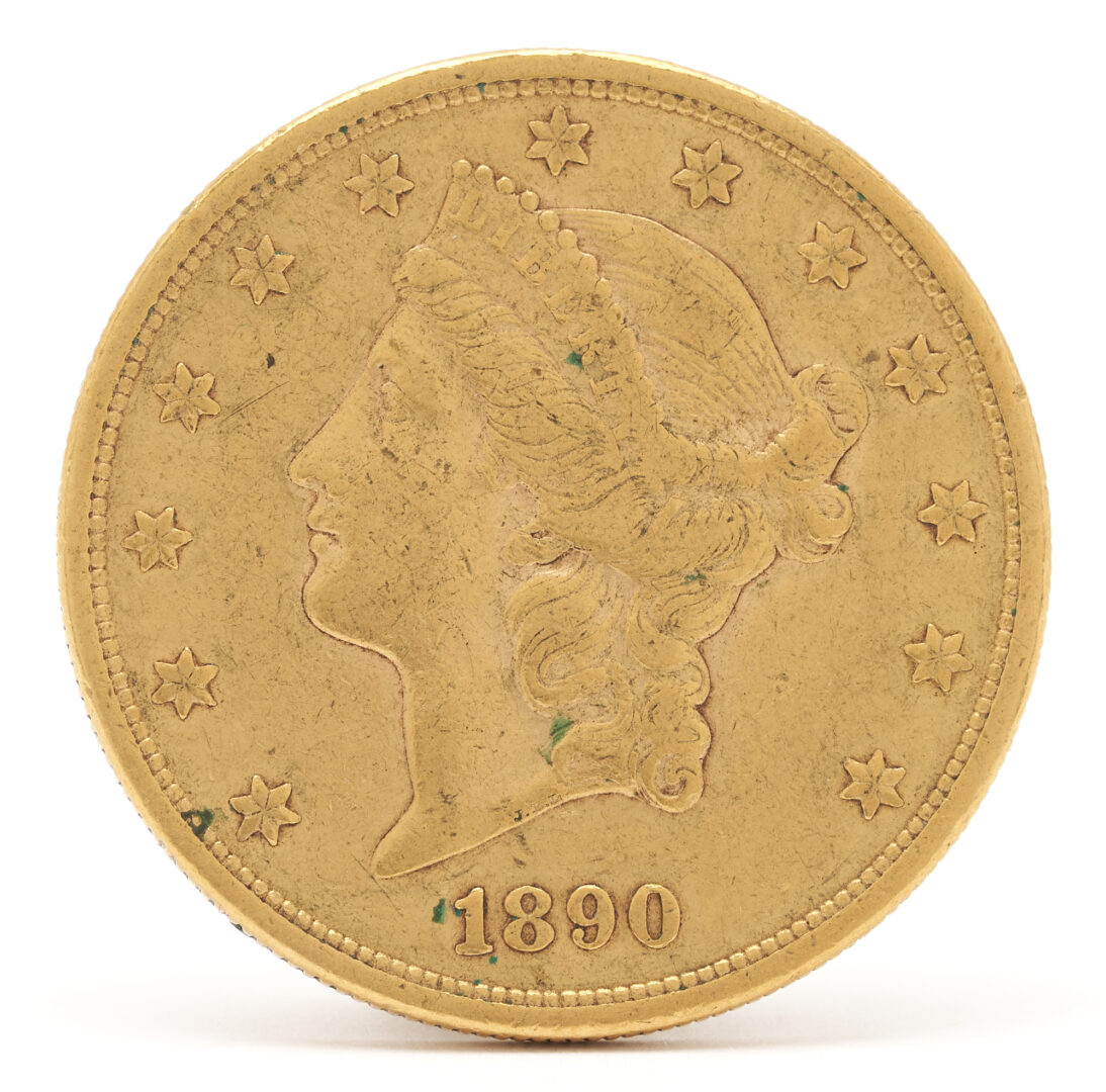 Lot 603: 1890 US $20 Liberty Head Gold Coin