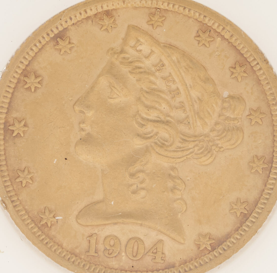 Lot 607: 1904 US $5 Liberty Head Gold Coin