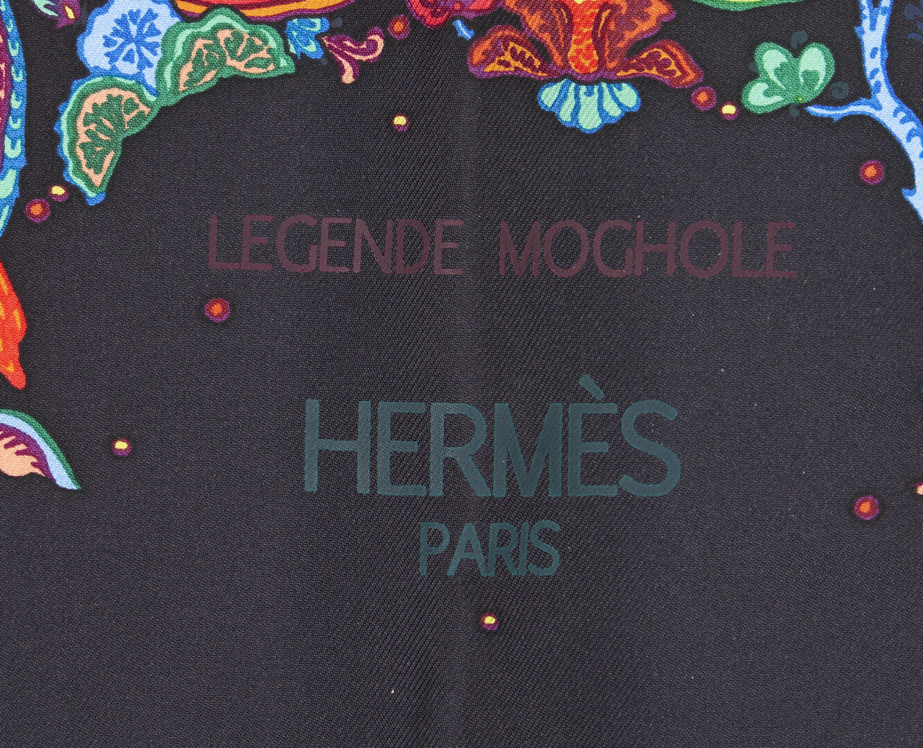 Lot 623: Hermes Silk Scarf, Legende Moghole, w/ Box