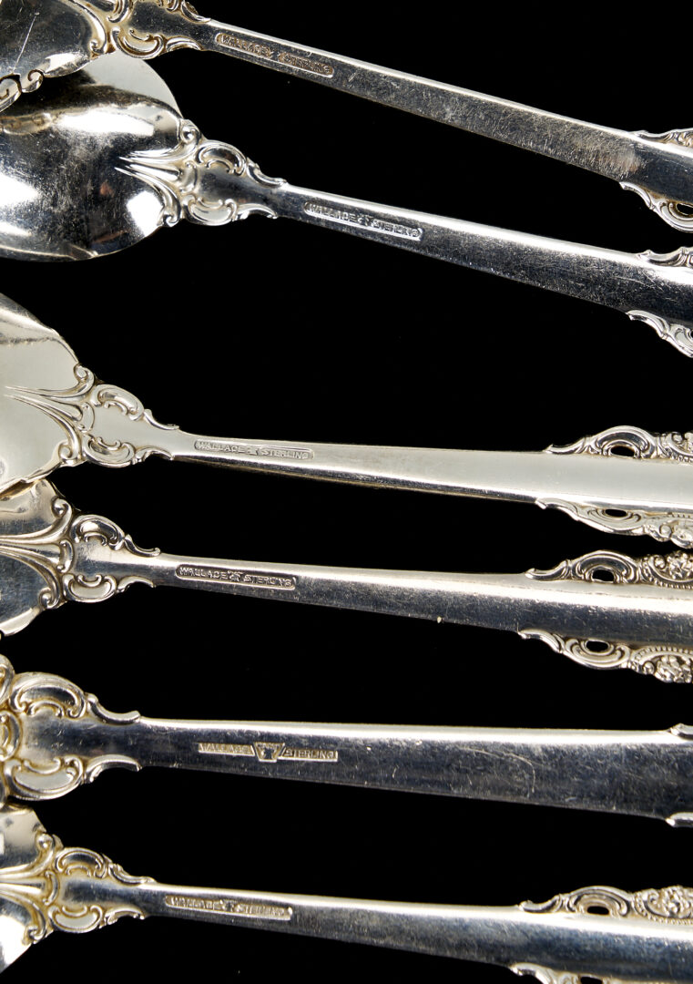 Lot 627: 72 pcs. Wallace Grand Baroque Sterling Flatware Service for 8