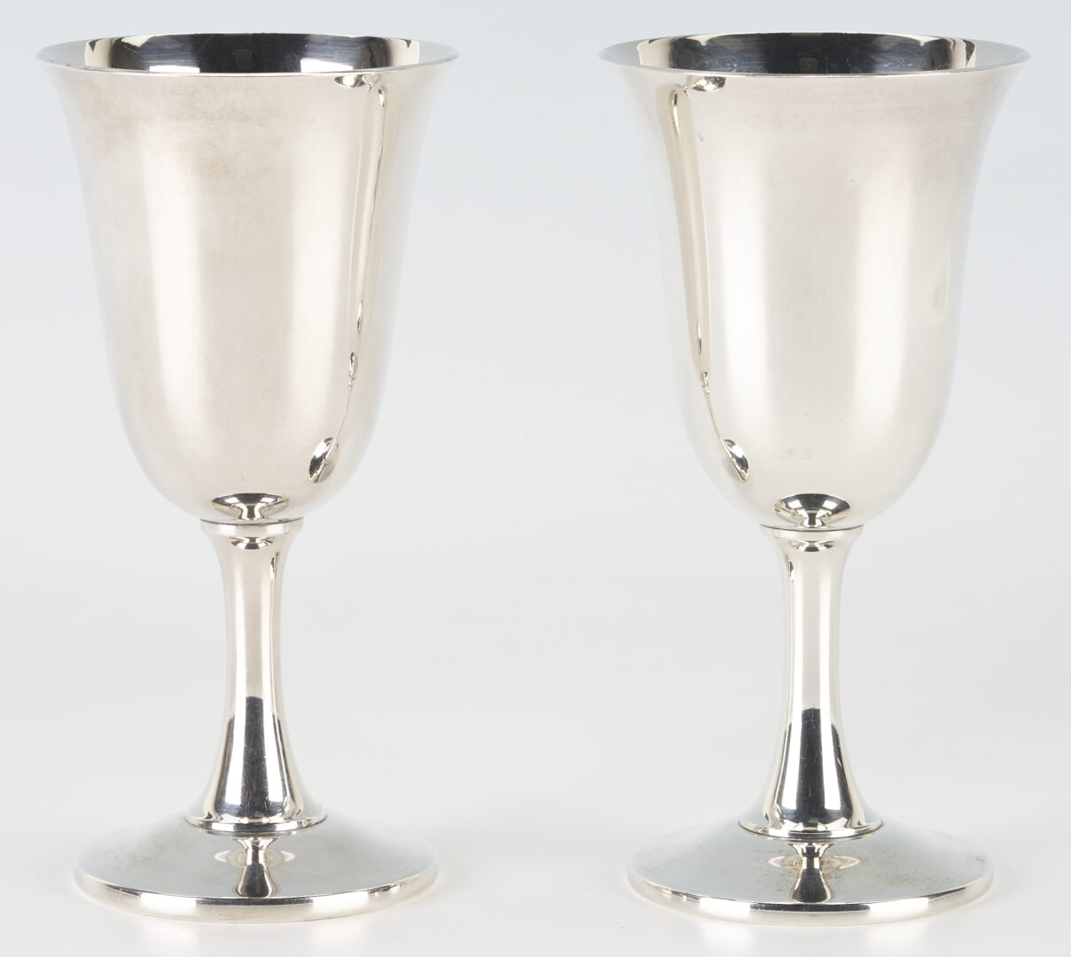 Lot 62: Set of 15 Wallace Sterling Silver Water Goblets
