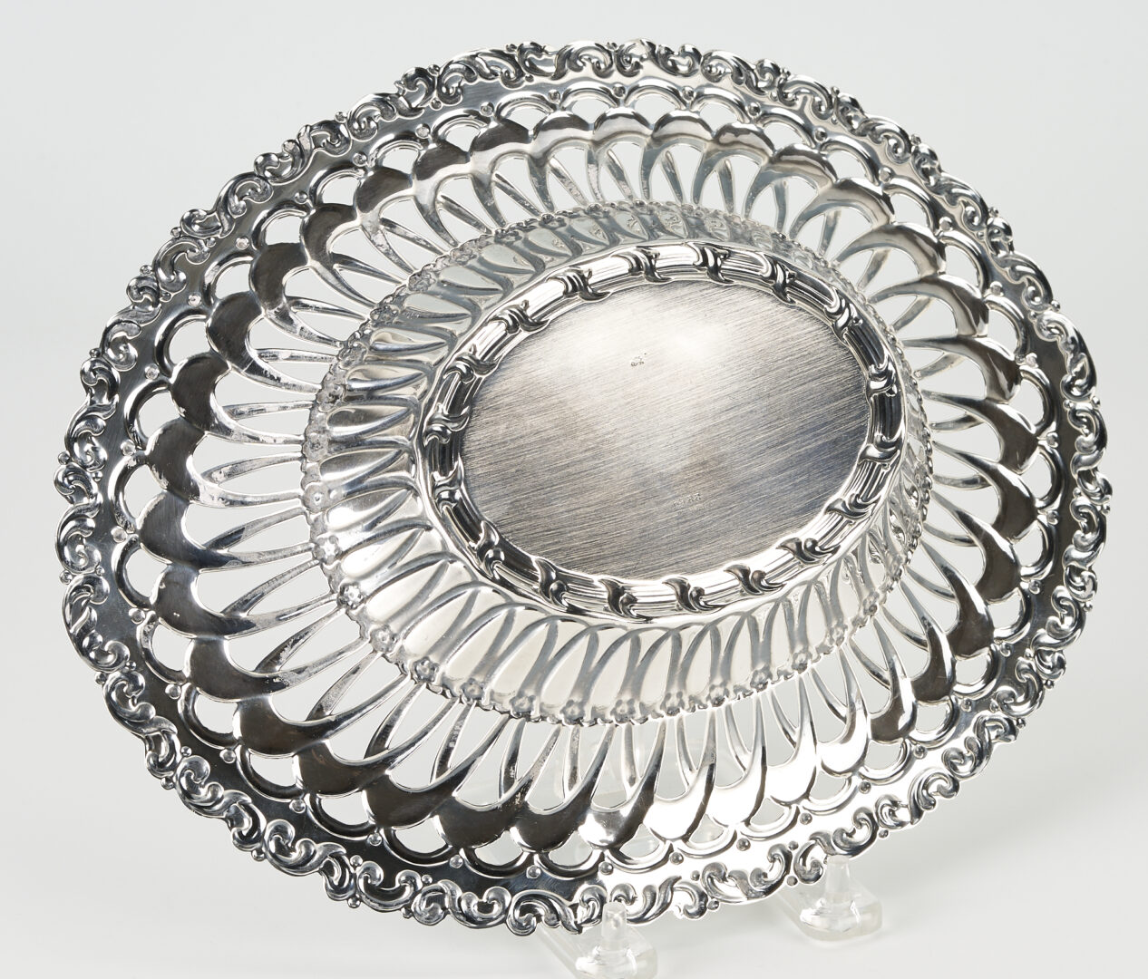Lot 641: 3 Sterling Serving Items, incl. Whiting Basket, Footed Dish and Bowl