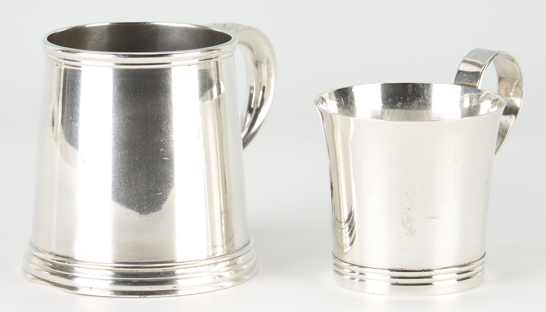 Lot 646: 4 Sterling Historic Reproduction cups incl. Thos. Jefferson, Paul Revere