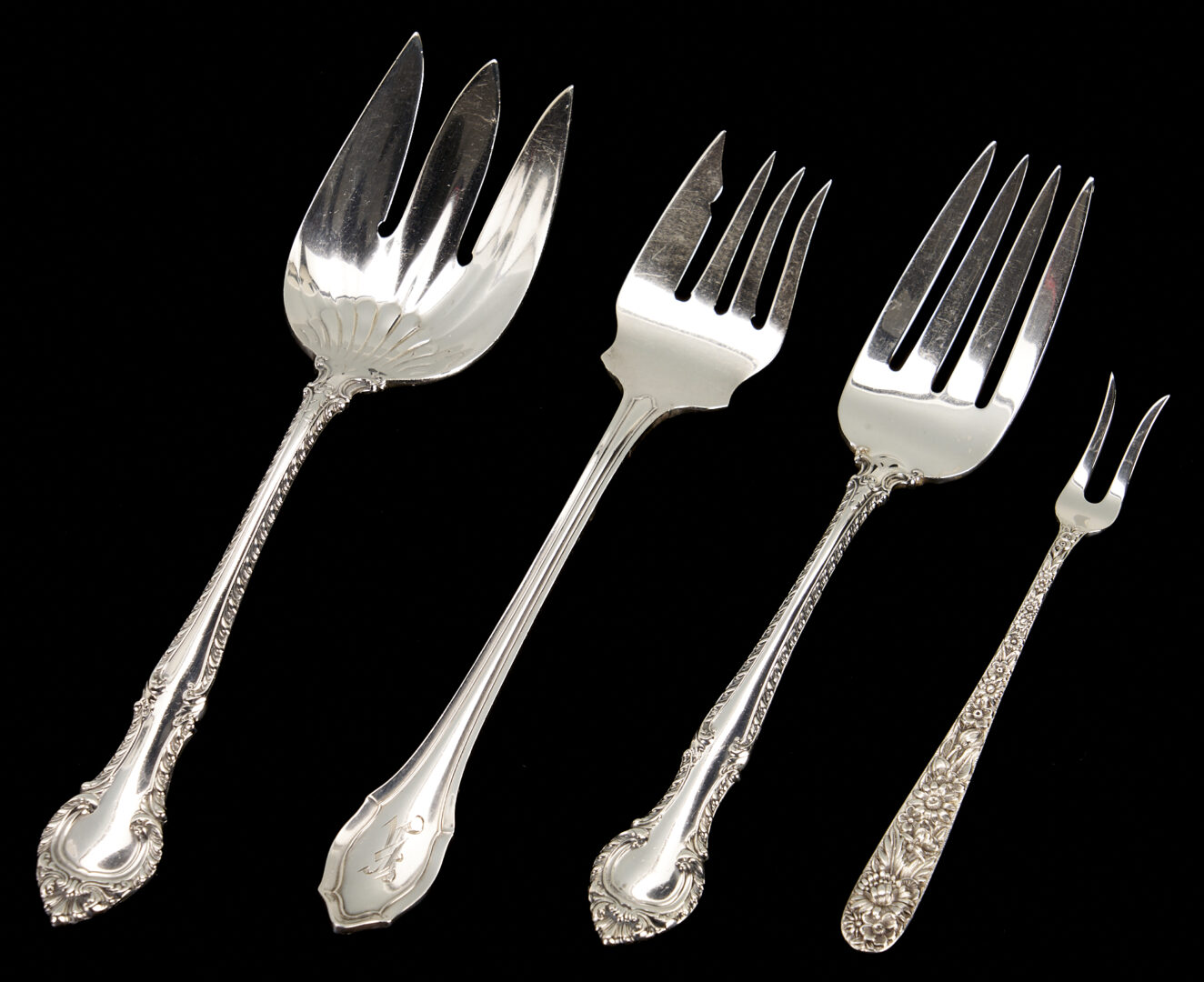 Lot 648: 17 Pcs. Assorted Sterling Silver Flatware, incl. Hope Brothers