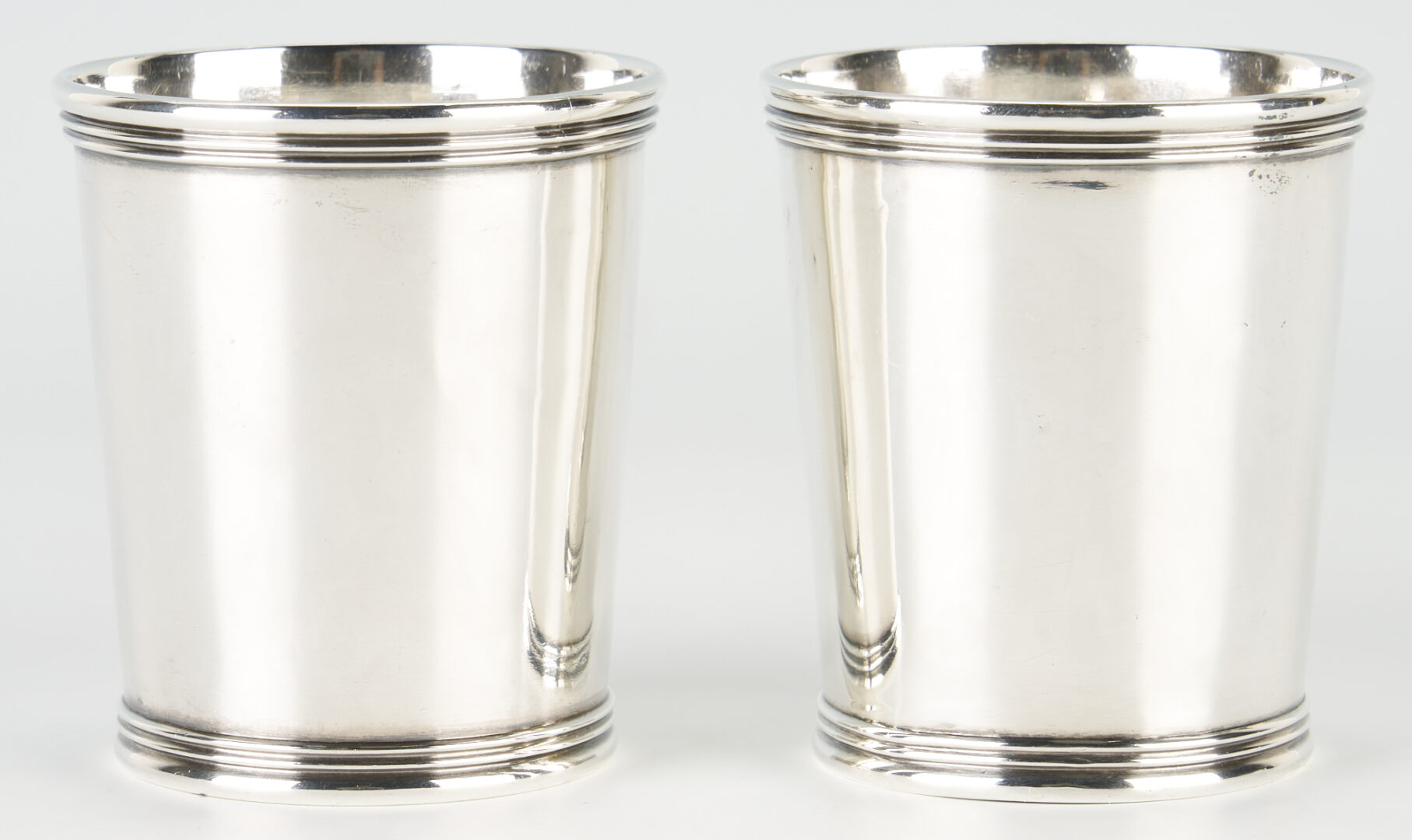 Lot 66: 6 Coin Silver Julep Cups, 19th century